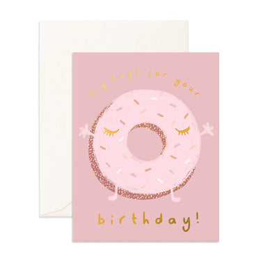 Big Hugs Birthday Donut Greeting Card